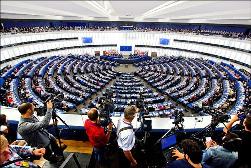 vista del interior del parlamento europeo