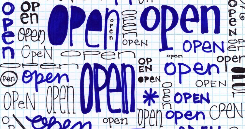 Dibujo de la palabra Open