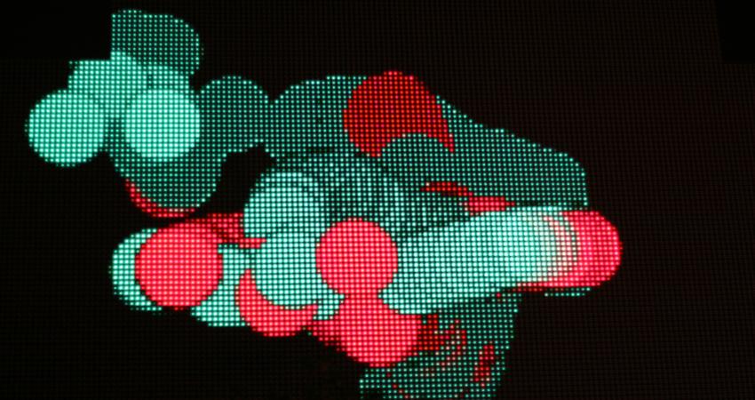 Imagen abstracta de gusano de colores